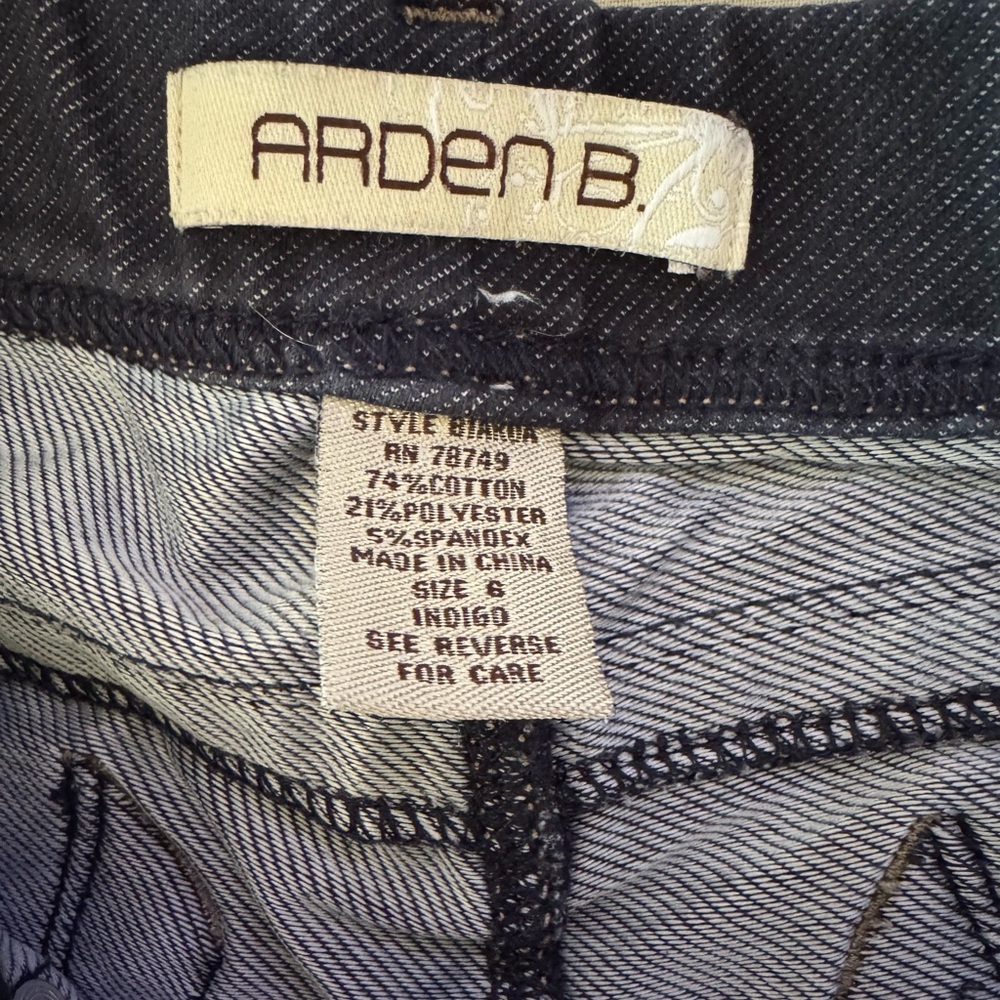 Arden B Denim Jeggings EUC Jean Leggings Blue Y2k Dark Wash Skinny Trous… - Picture 7 of 8